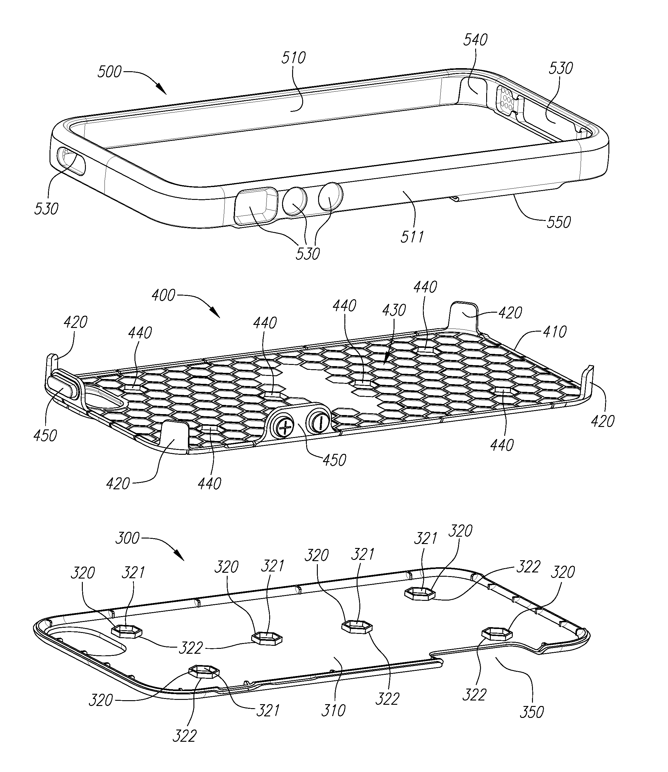 Co-molded multi-layered protective case for mobile device