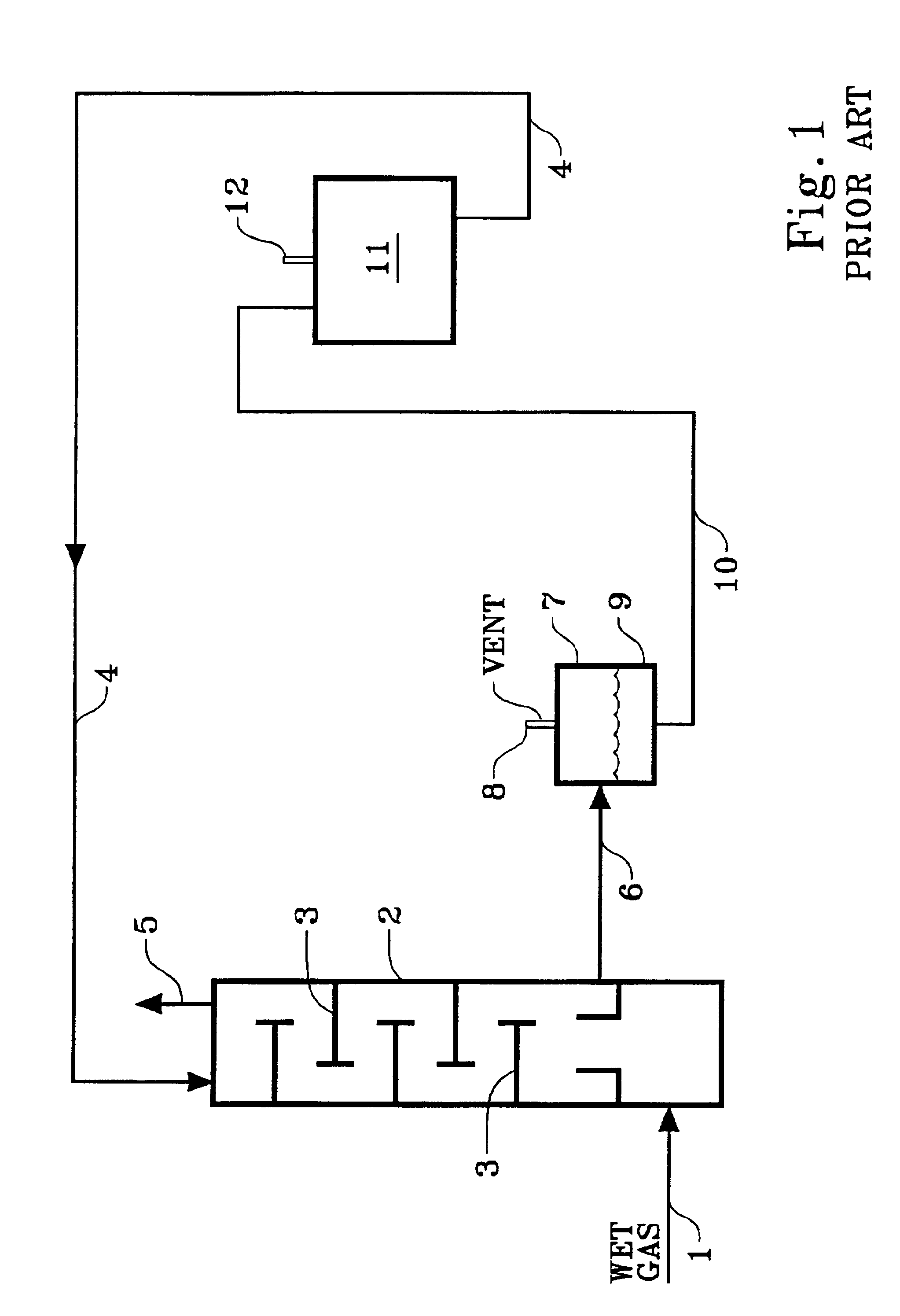 Gas dehydration with cavitation regeneration of potassium formate dehydrating solution