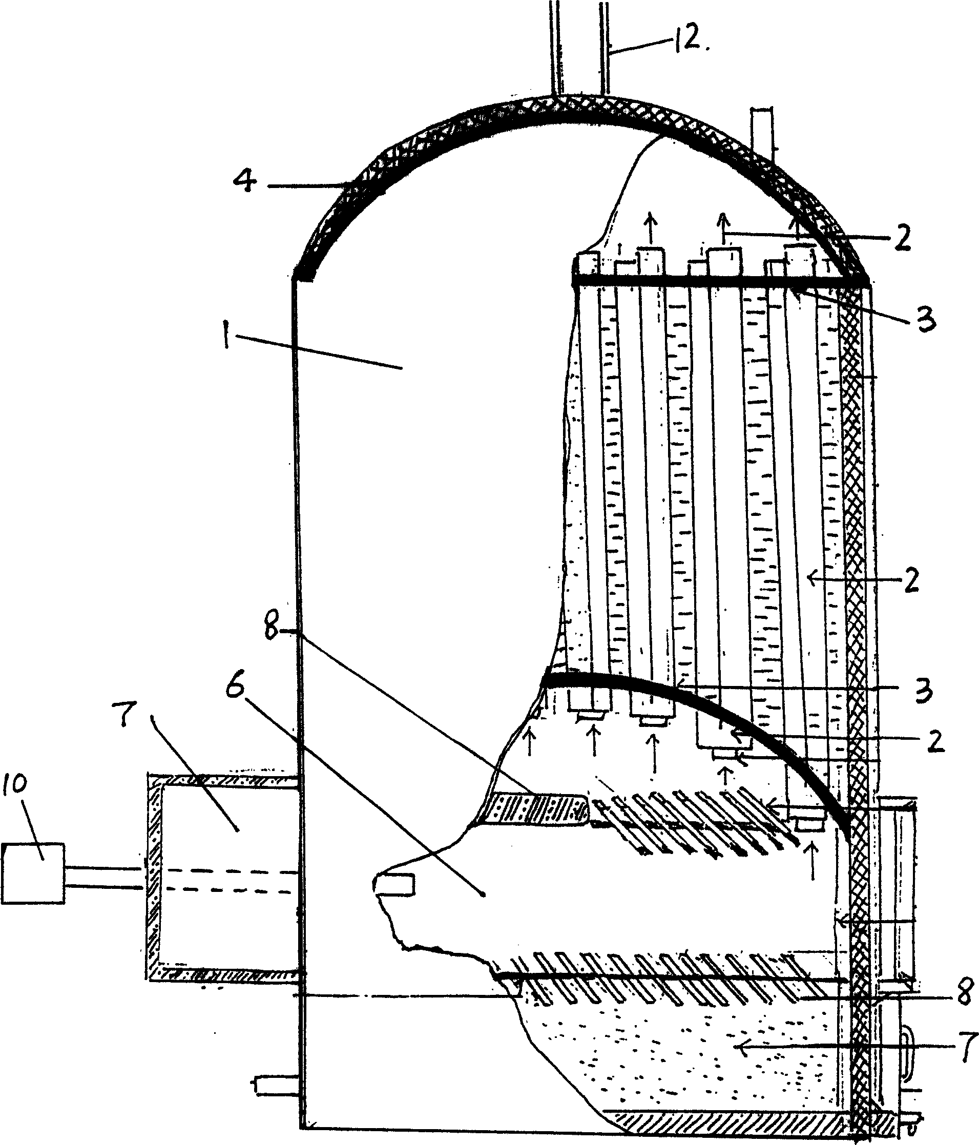 Coal firing boiler with N-shaped fire tubes