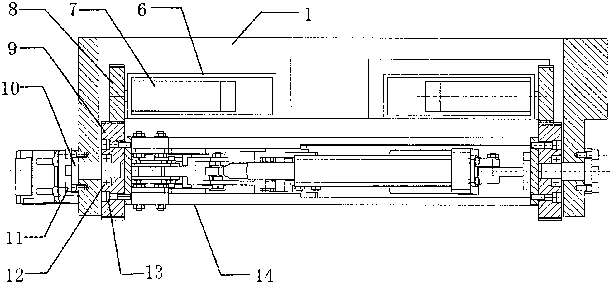 Leg drive and transmission device for legged mobile platform