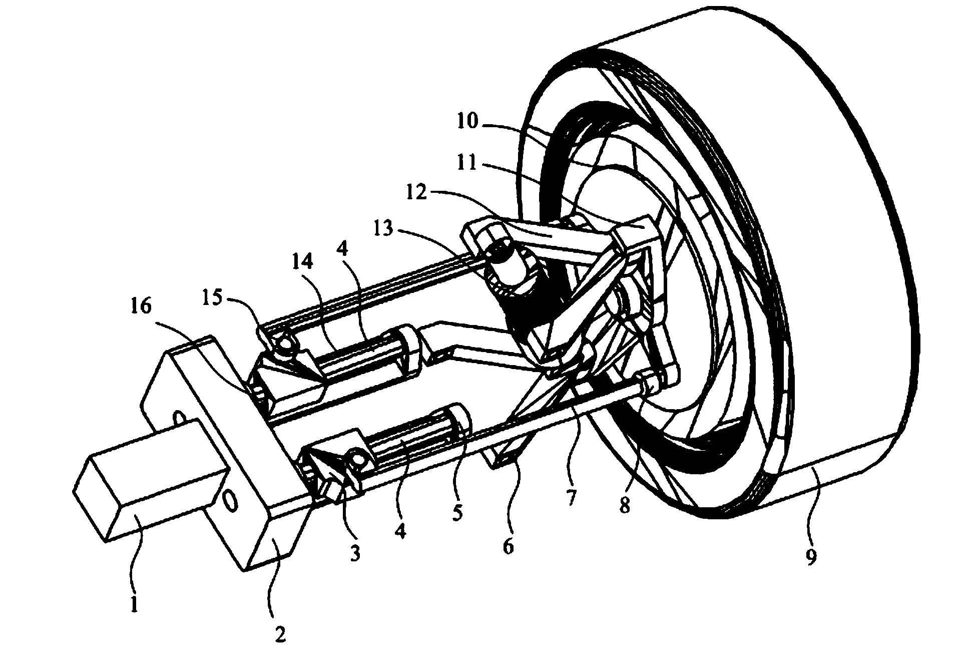 Electric automobile chassis system with four-wheel independent steering function and steer-by-wire mechanism thereof