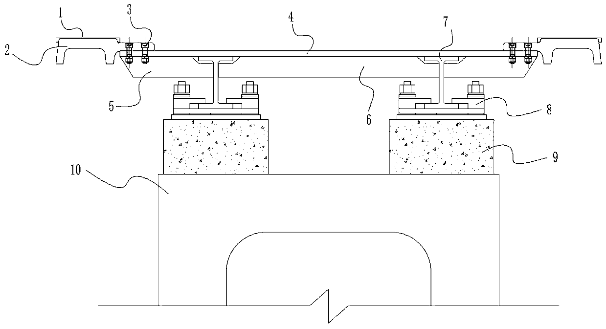 Steel truss type track structure of seamless magnetic levitation track panel, and construction method thereof