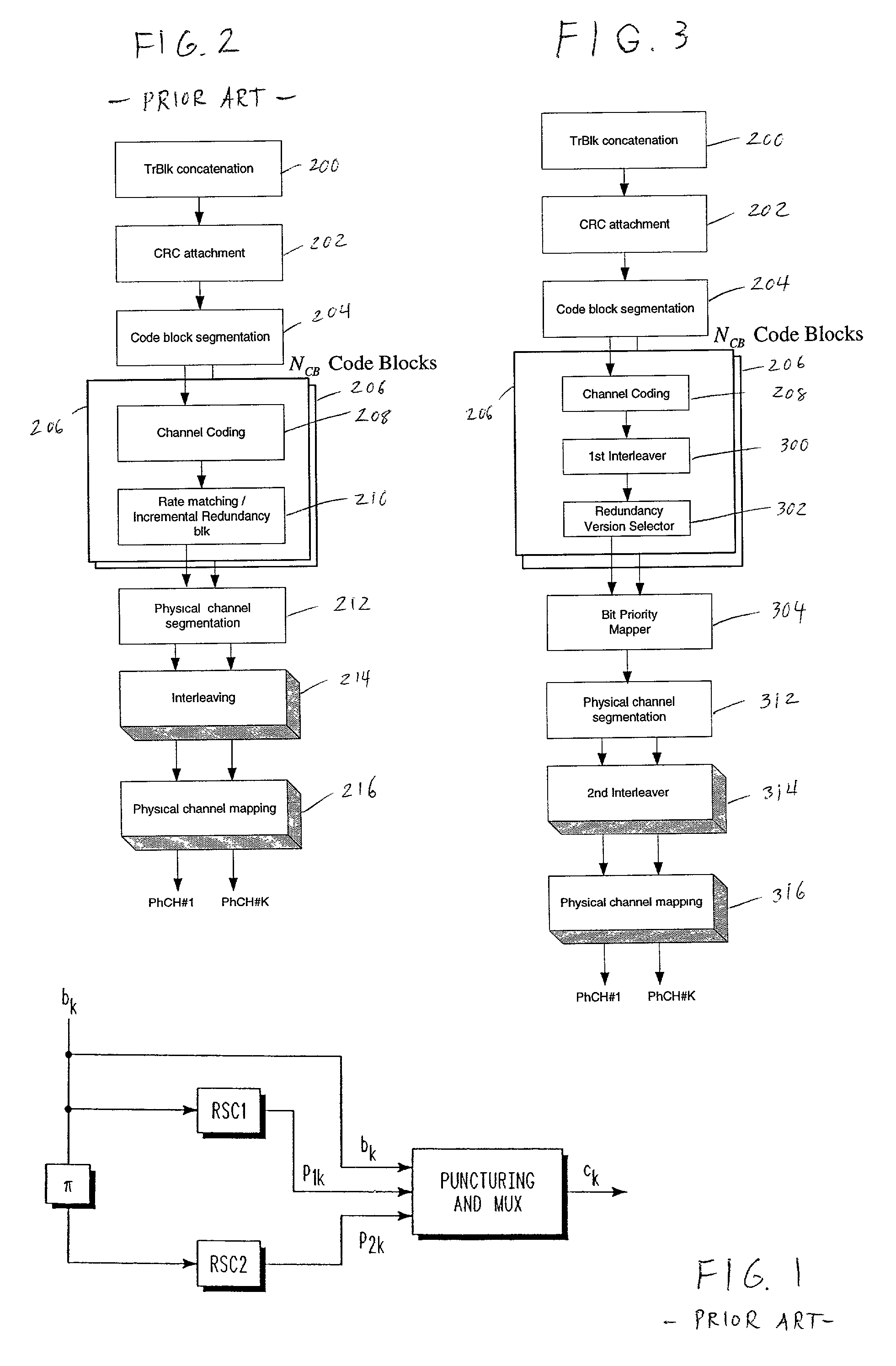 Block puncturing for turbo code based incremental redundancy