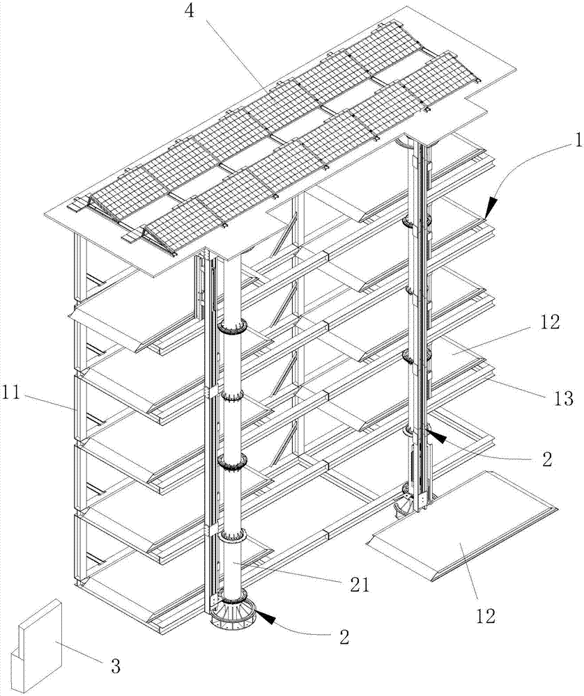 Lifting and rotating multi-layer non-avoidance stereo vehicle parking equipment