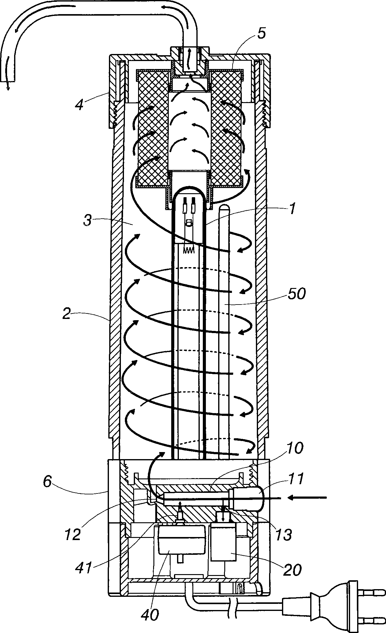 UV water-filter control device and water pressure switch group