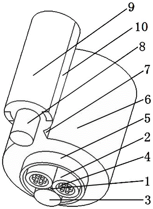 Self-bearing type optical cable for electric tower