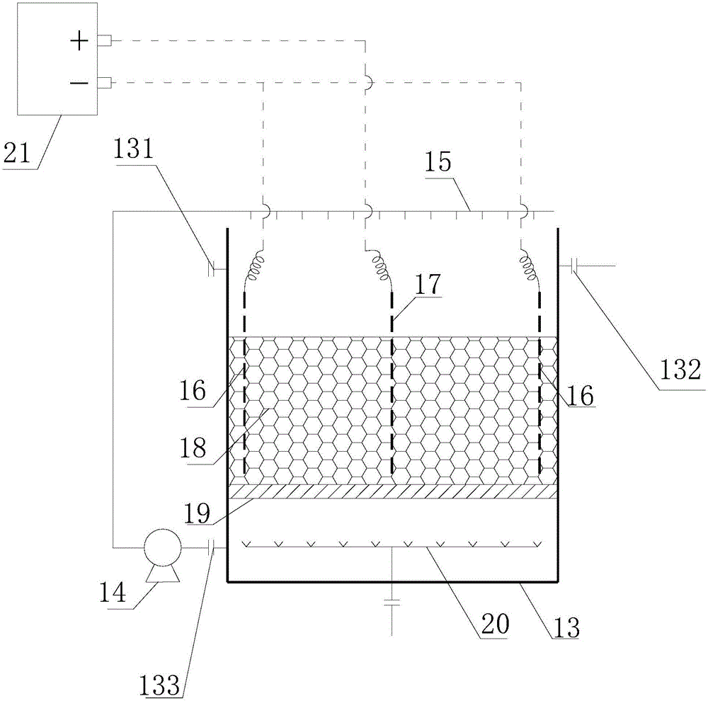 Treatment system for organic matters in petrochemical sewage reverse osmosis concentrated water and treatment method thereof