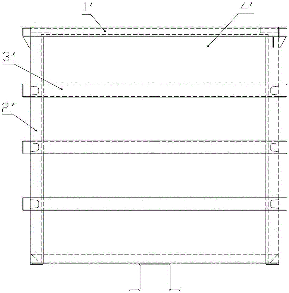 A gondola car end wall and railway gondola car