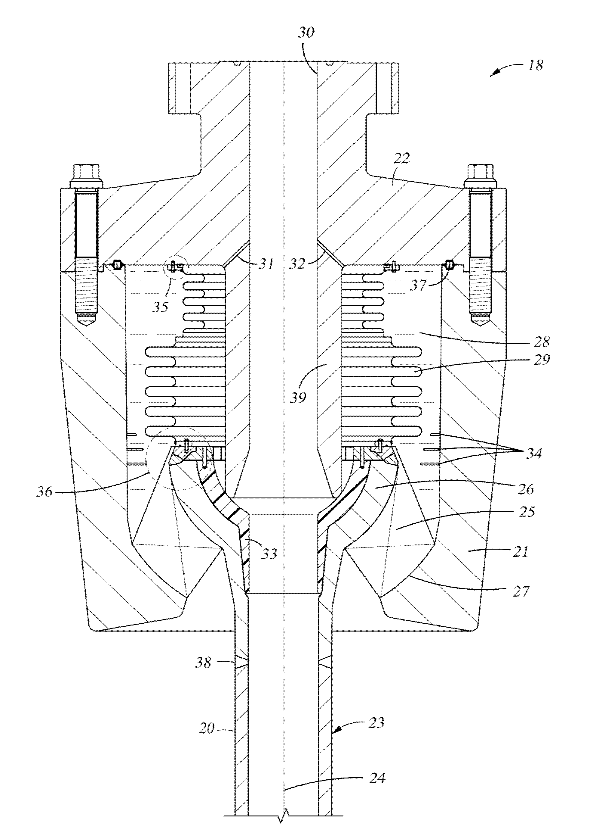 High temperature flexible pipe joint