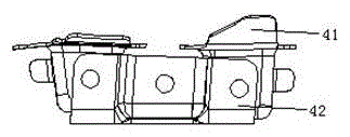 Automobile left suspension installation structure