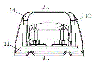 Automobile left suspension installation structure