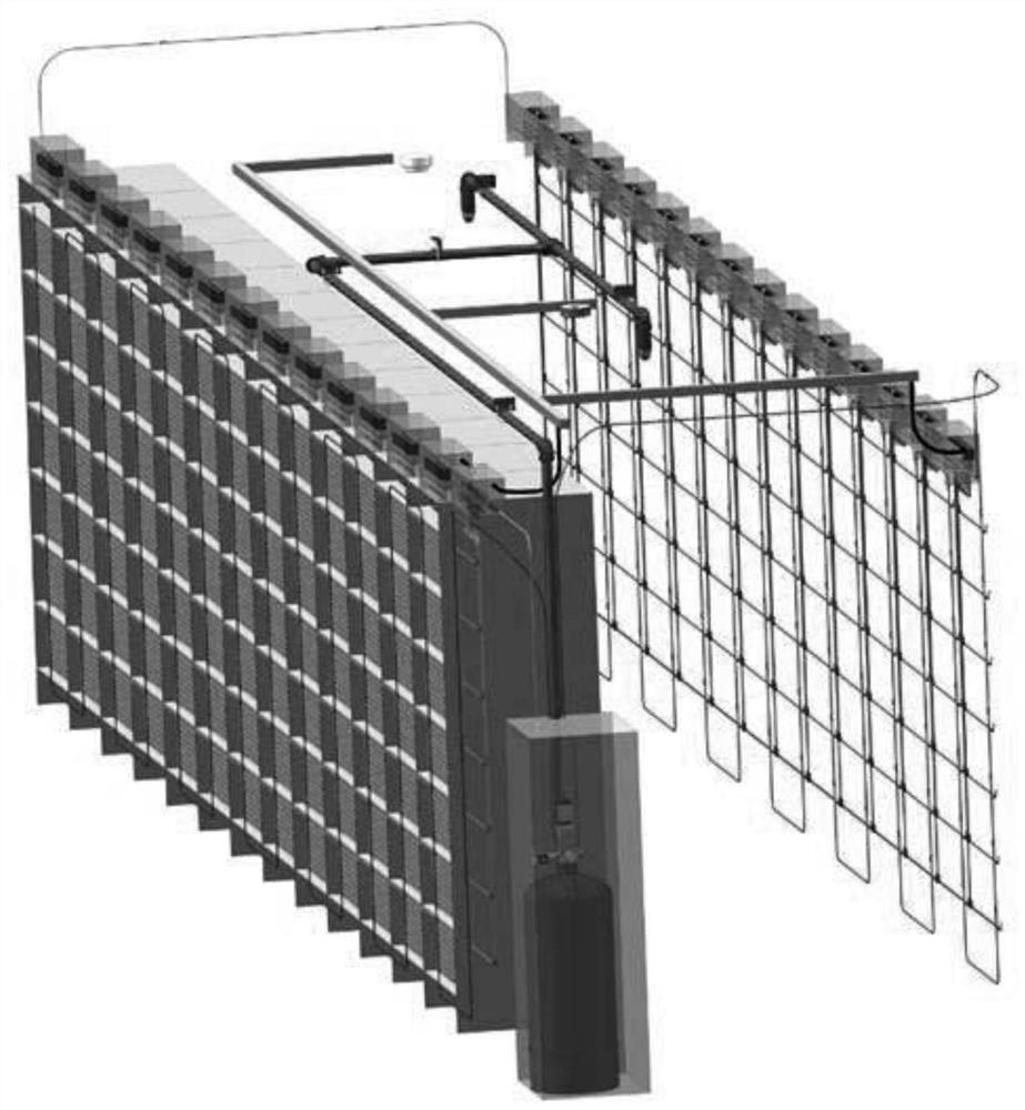 Lithium battery energy storage unit fire extinguishing system capable of realizing echelon early warning and multiple accurate spraying