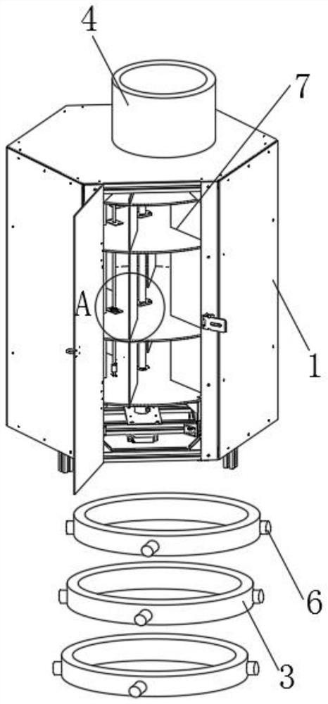 An adjusting device and using method of the internal filter structure of a decorative material granulator