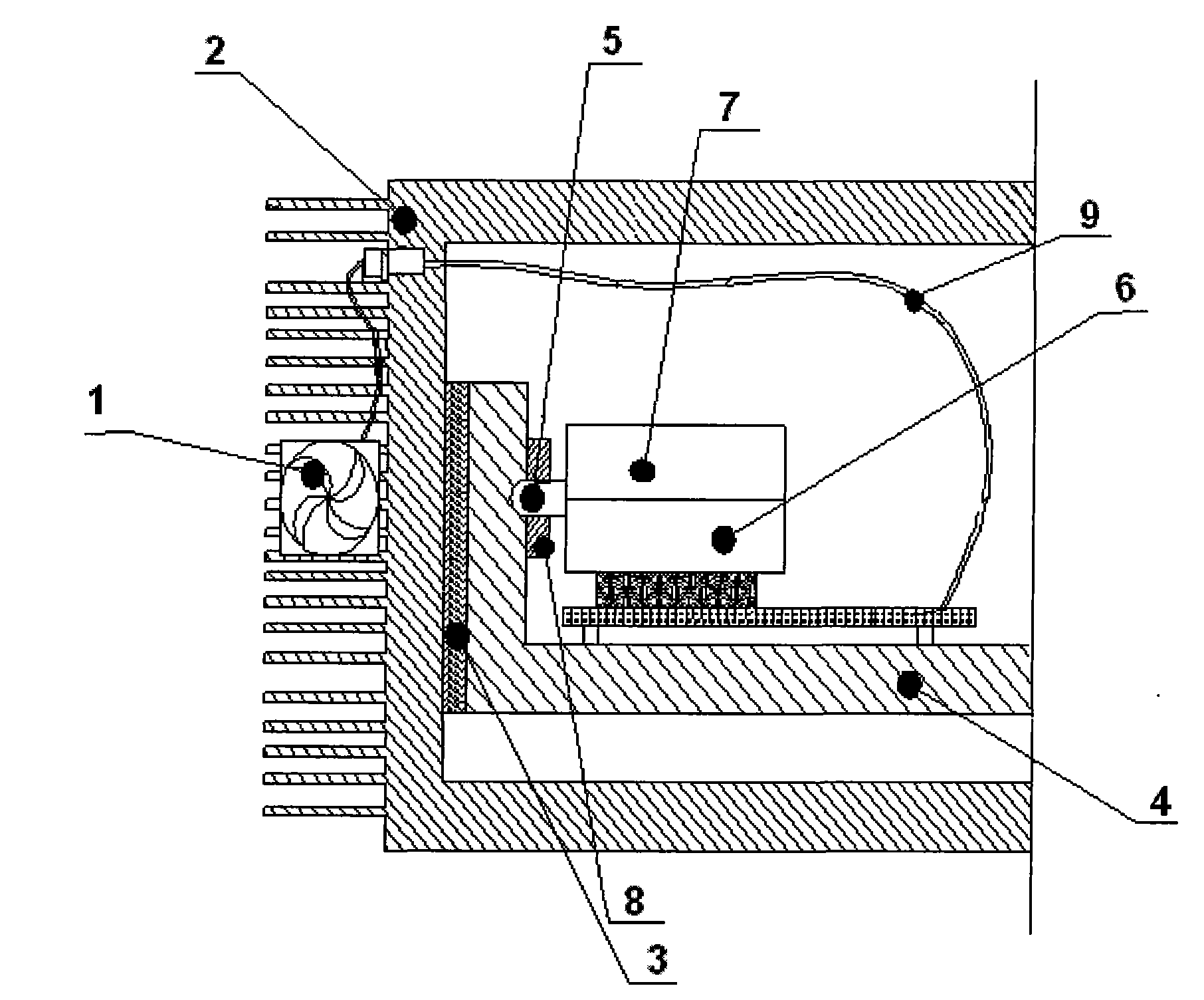 Combination heat sink of closed shell electronic equipment