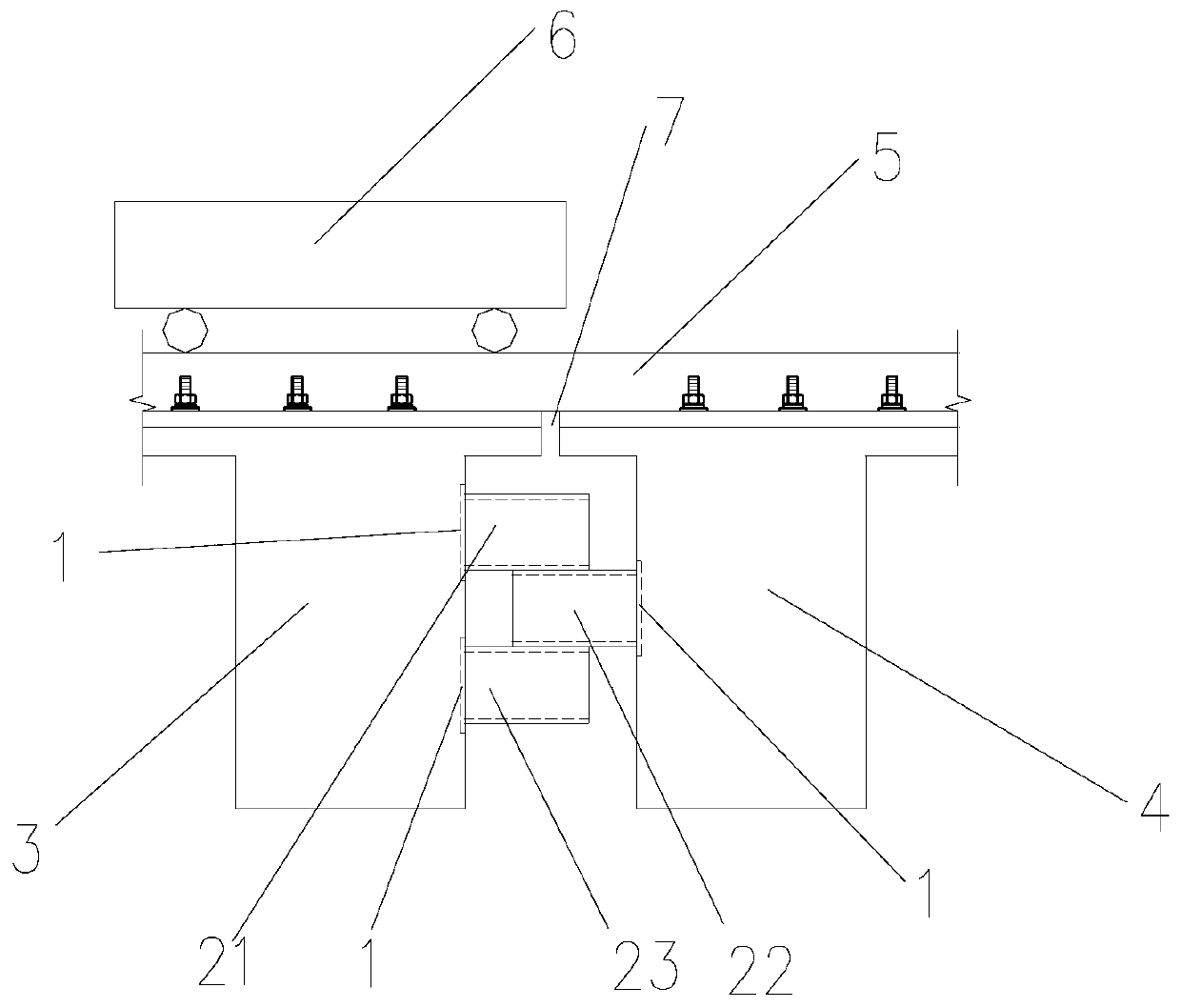 A method for adjusting the deformation of unloading car track spanning expansion joints