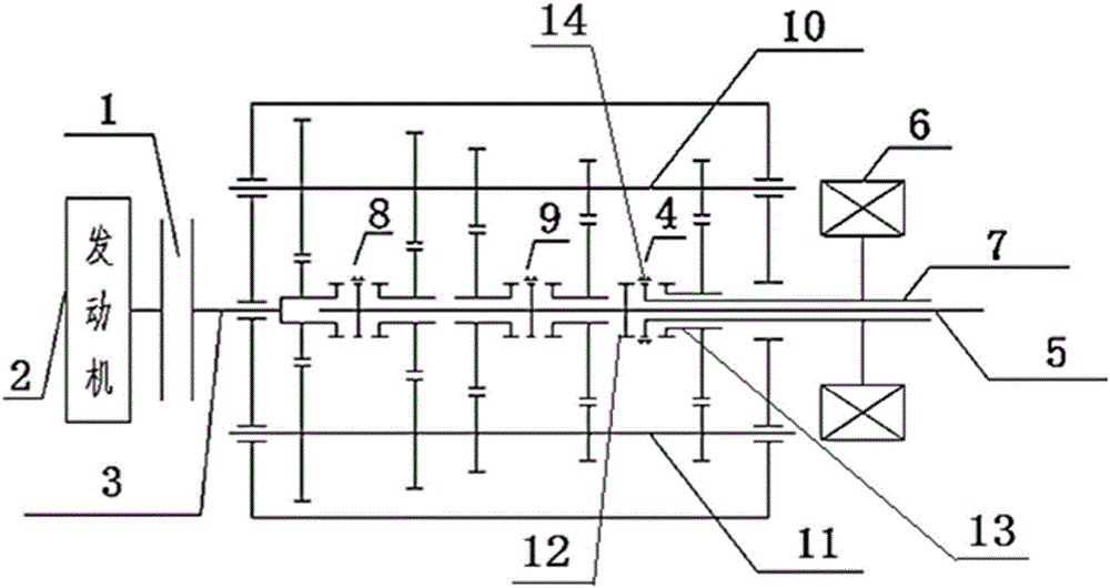 Hybrid power system based on engine and motor and power output method thereof