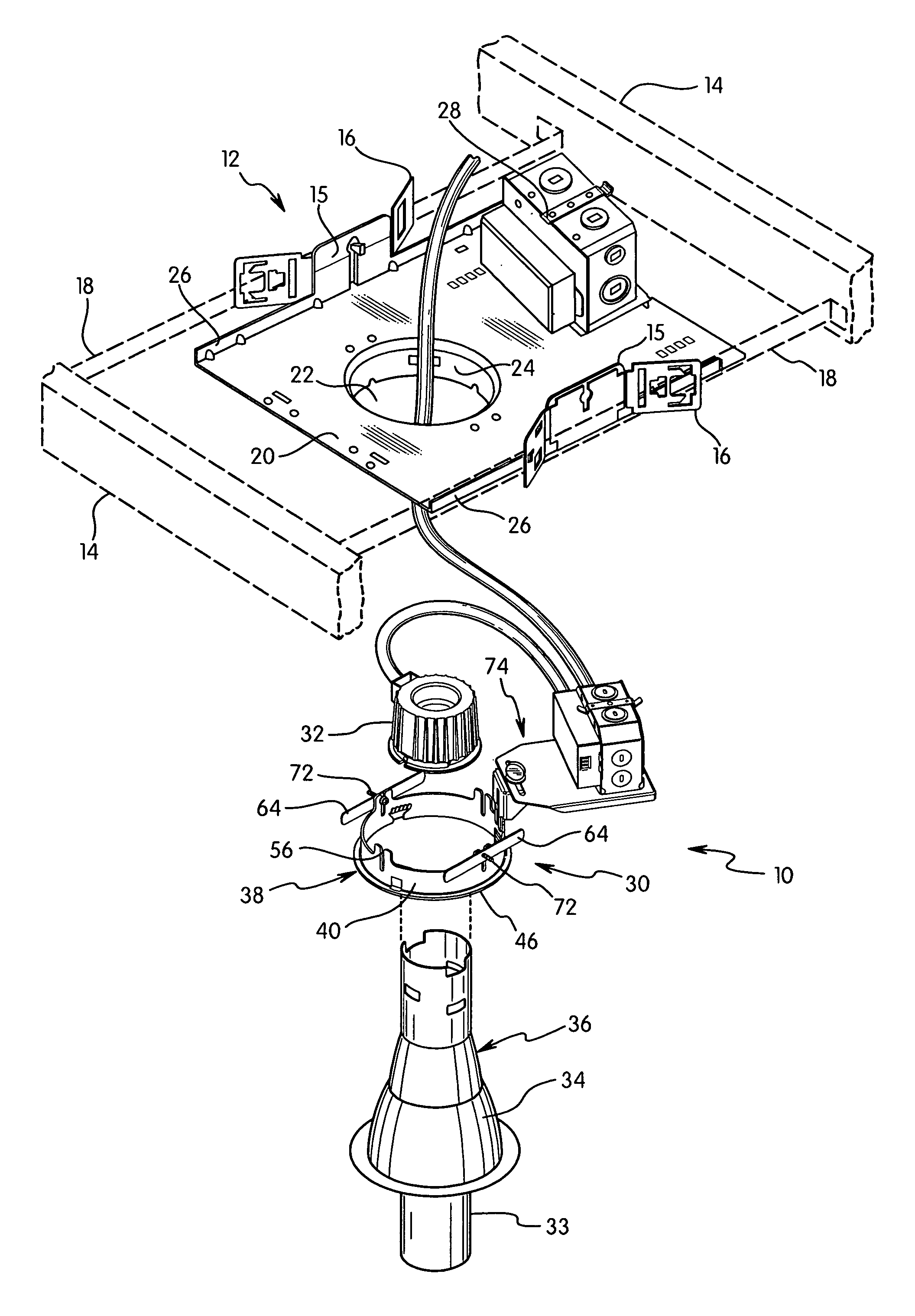 Retrofit mounting assembly for recessed lighting fixtures