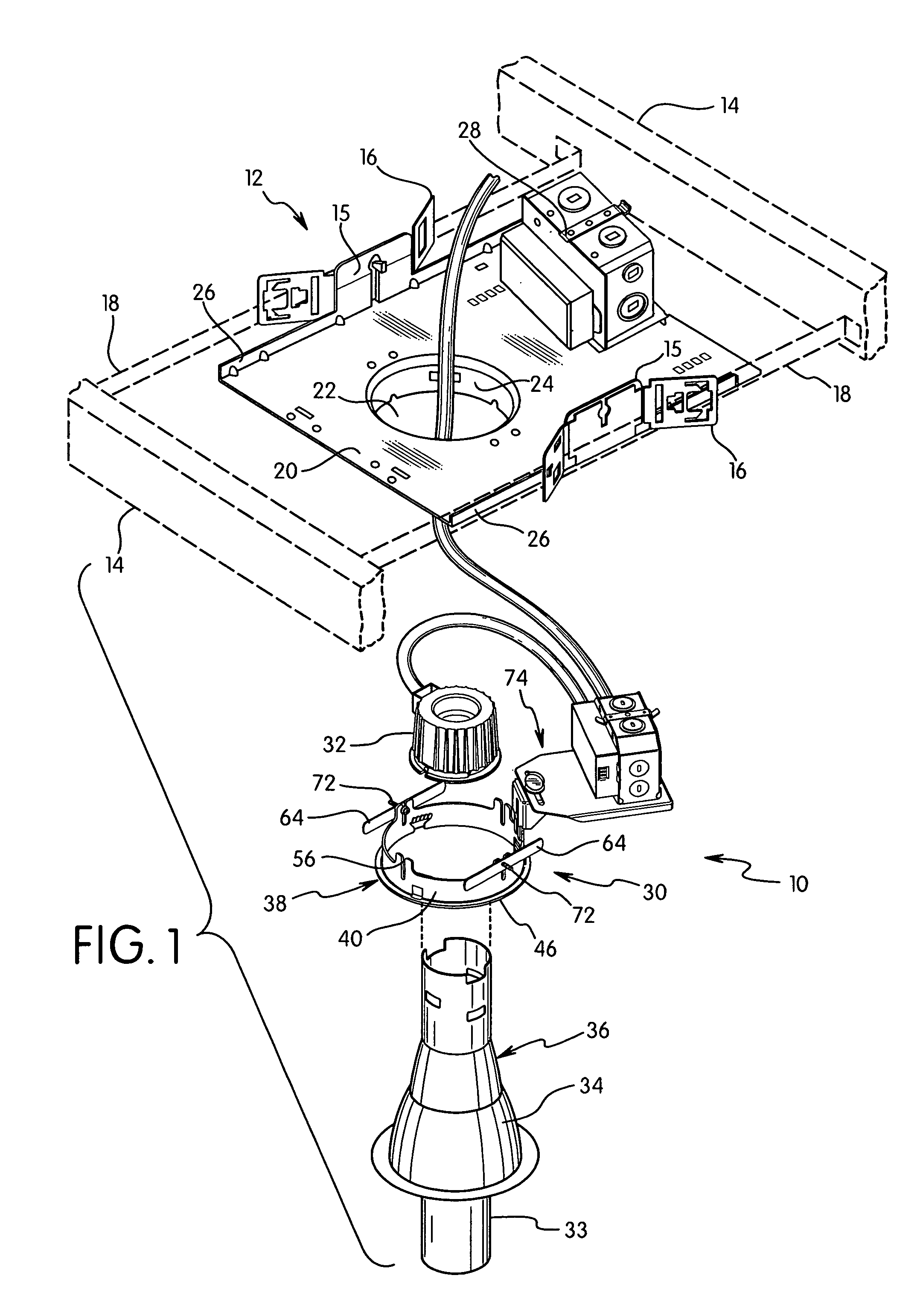 Retrofit mounting assembly for recessed lighting fixtures