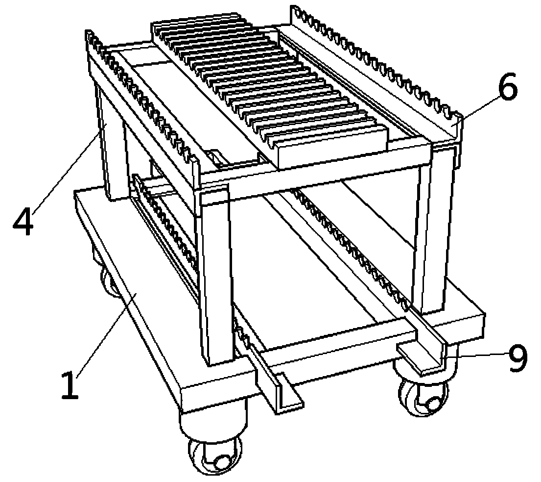 A prefabricated box girder steel bar binding mold and its installation method