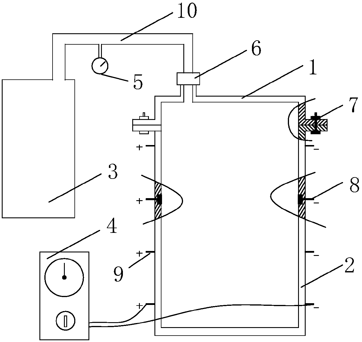 Concrete disintegration detection device and method