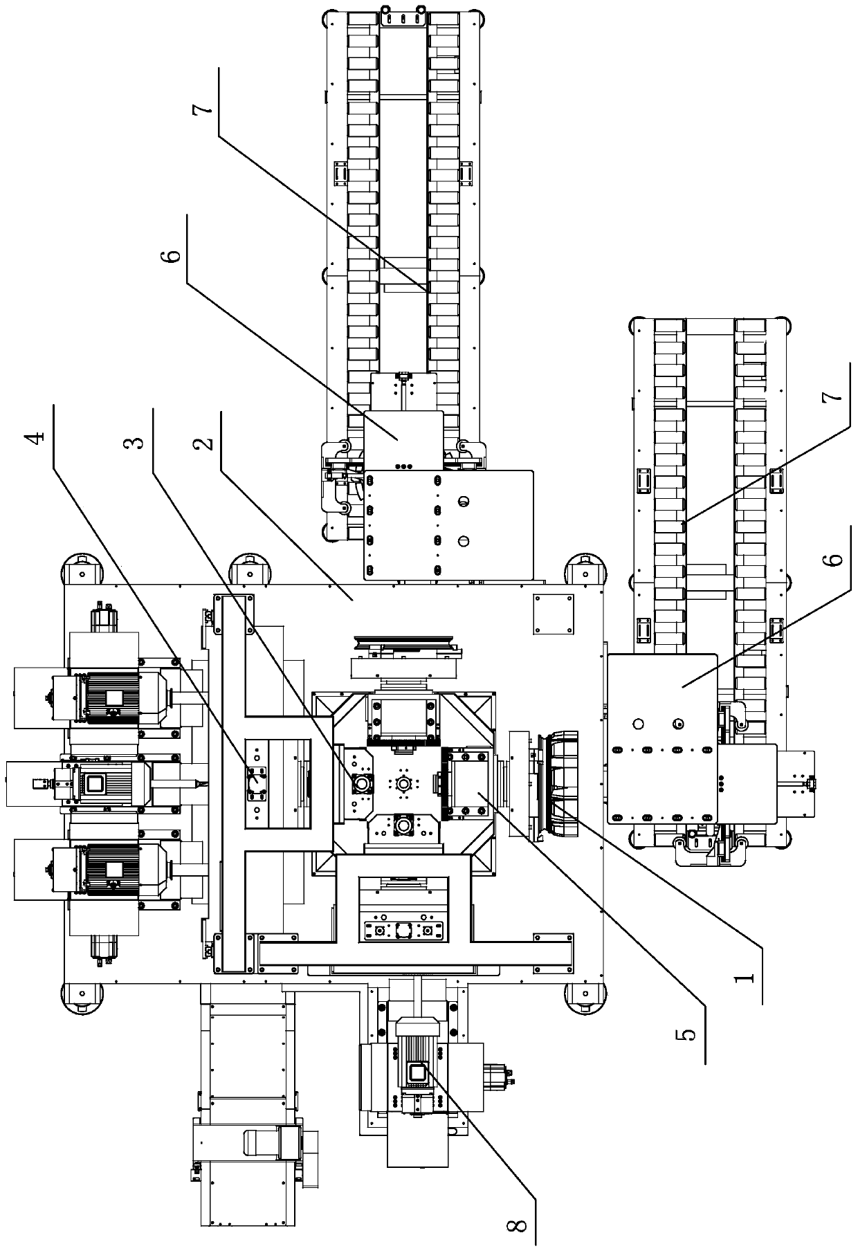 Full-automatic cutting and drilling integrated machine for aluminum hub