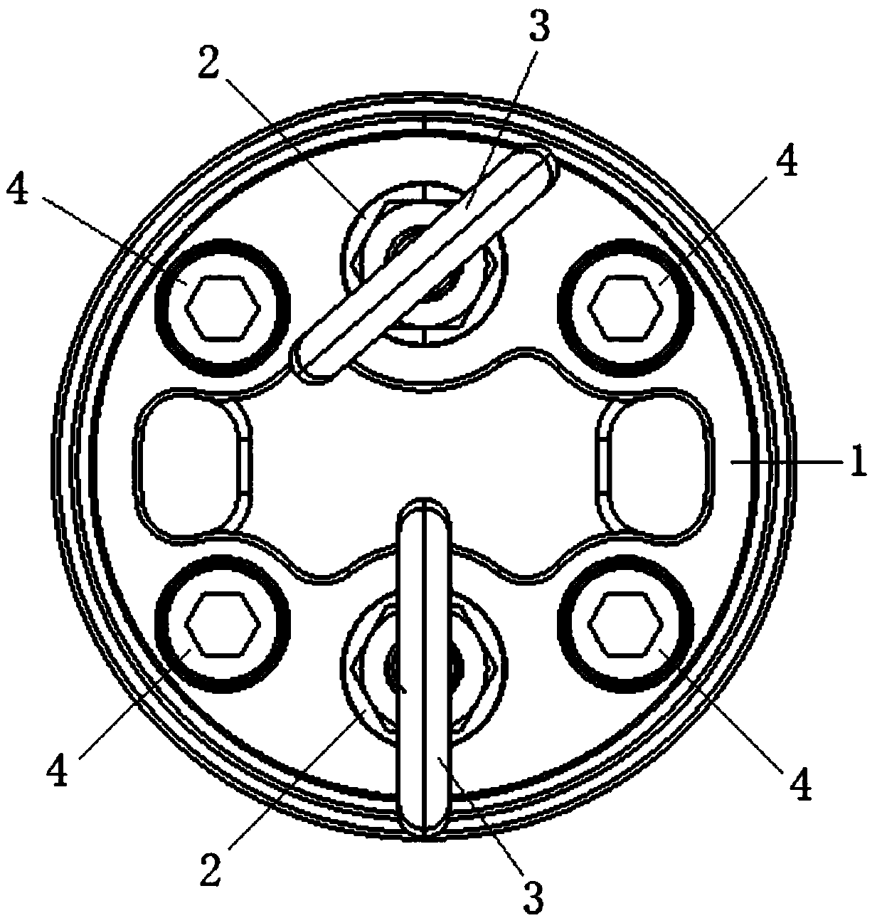 Two-rope winding releasing device