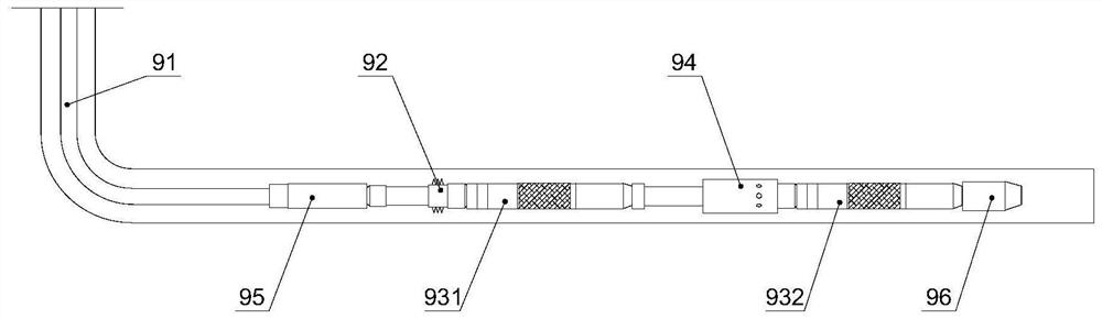 Fracturing pipe column and a fracturing method