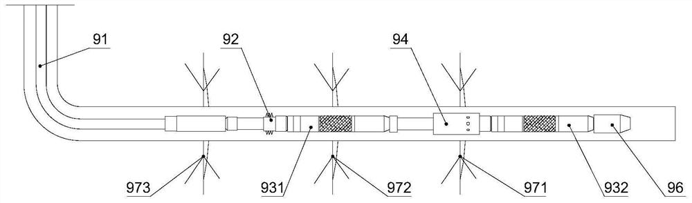 Fracturing pipe column and a fracturing method