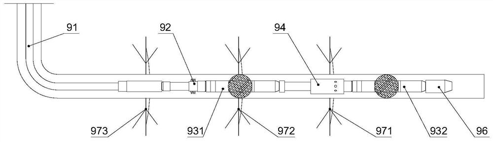 Fracturing pipe column and a fracturing method