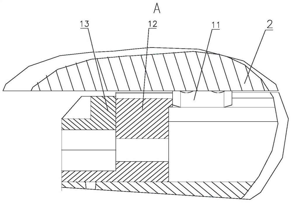 A multi-degree-of-freedom restraint auxiliary support device for reverse launching missiles