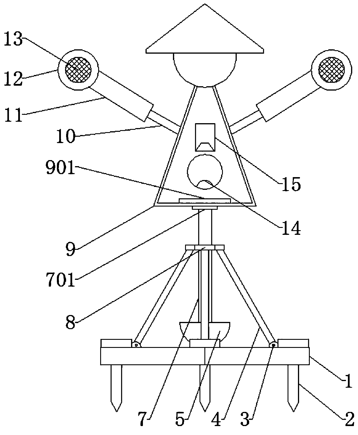 Bird repelling device for agriculture