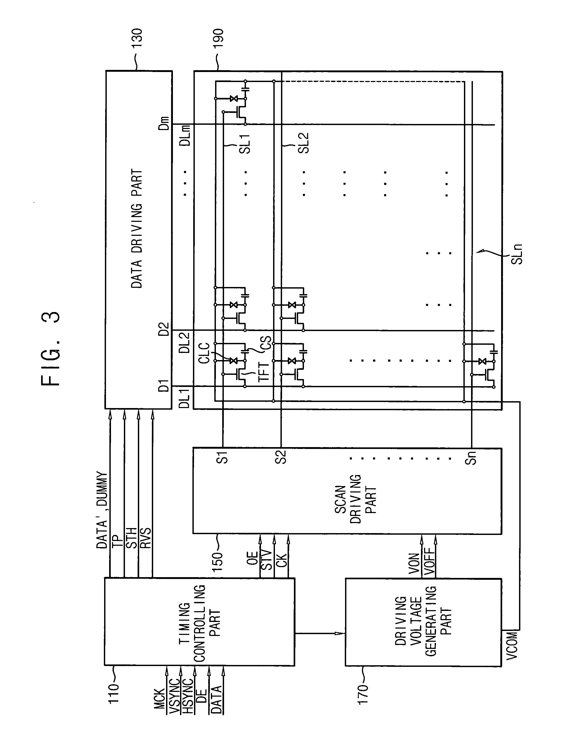 Array substrate, display device having the same, driving unit for driving the same and method of driving the same