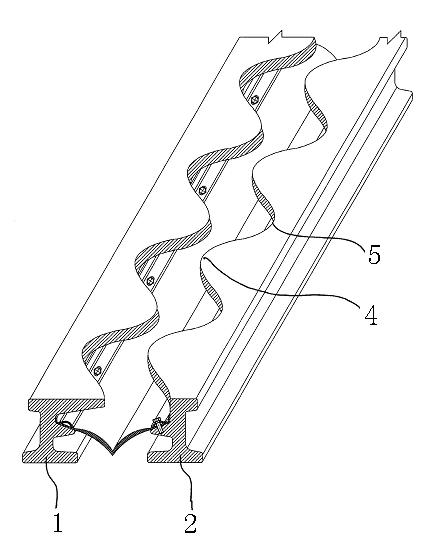 Damping and buffering expansion joint and construction method thereof