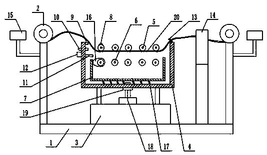 Gluing device for viscose cotton yarn