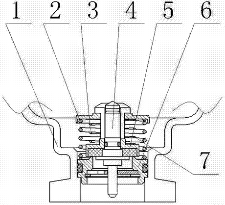 Pressure-reducing type unloading valve capable of emptying and manufacturing method thereof