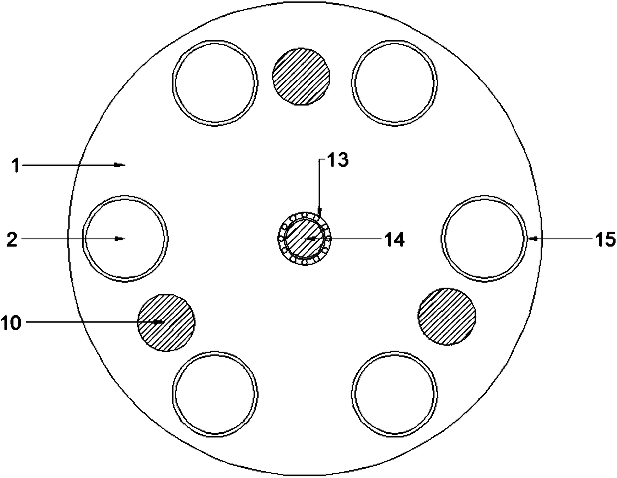 Environment-friendly type chemical reagent containing device for chemical engineering