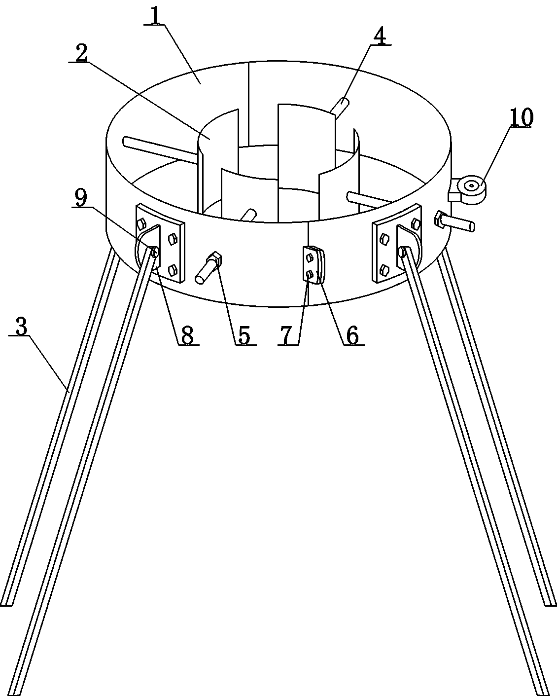 Fastening and straightening apparatus for transplanted trees