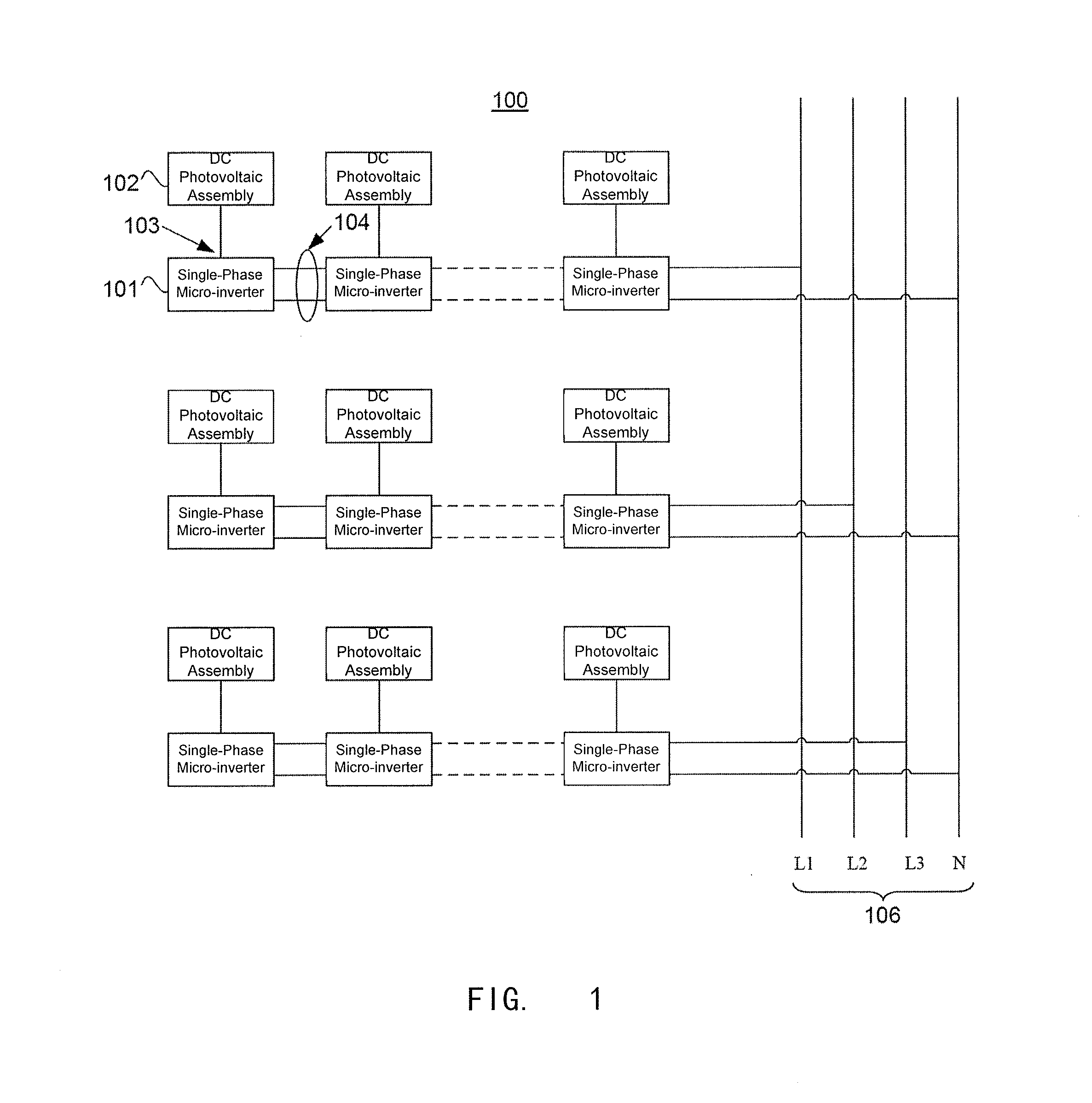 Solar photovoltaic three-phase micro-inverter and solar photovoltaic power generation system