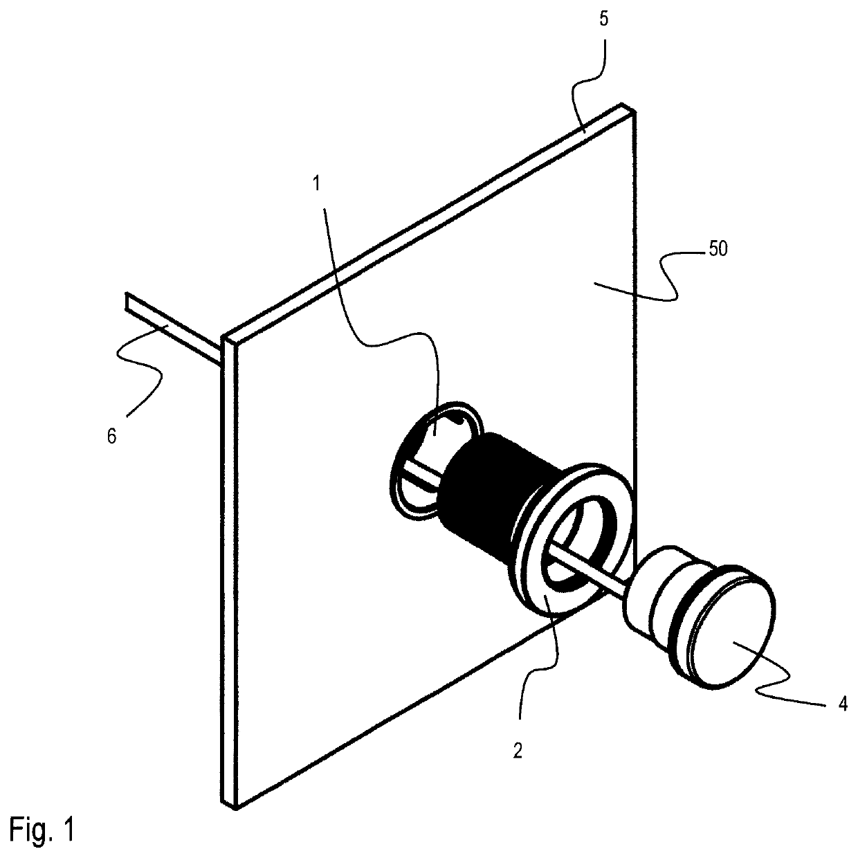 Installation apparatus consisting of a wall plug and a holder which can be screwed therein for installing flush-mounted devices