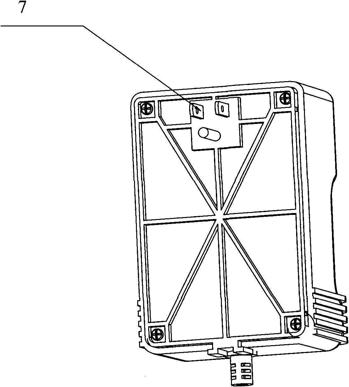 Split structure of probe and switch box