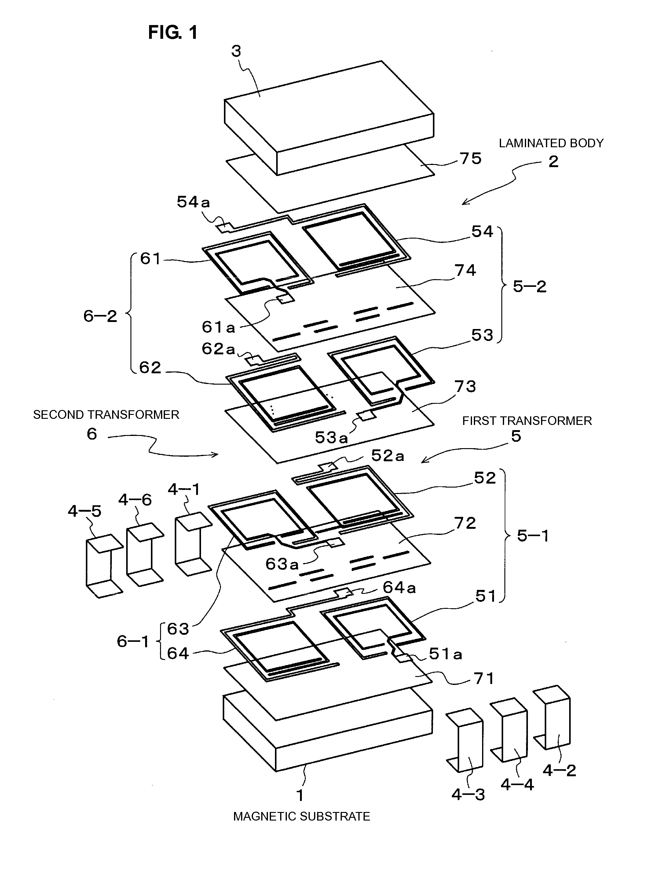 Laminated balun transformer