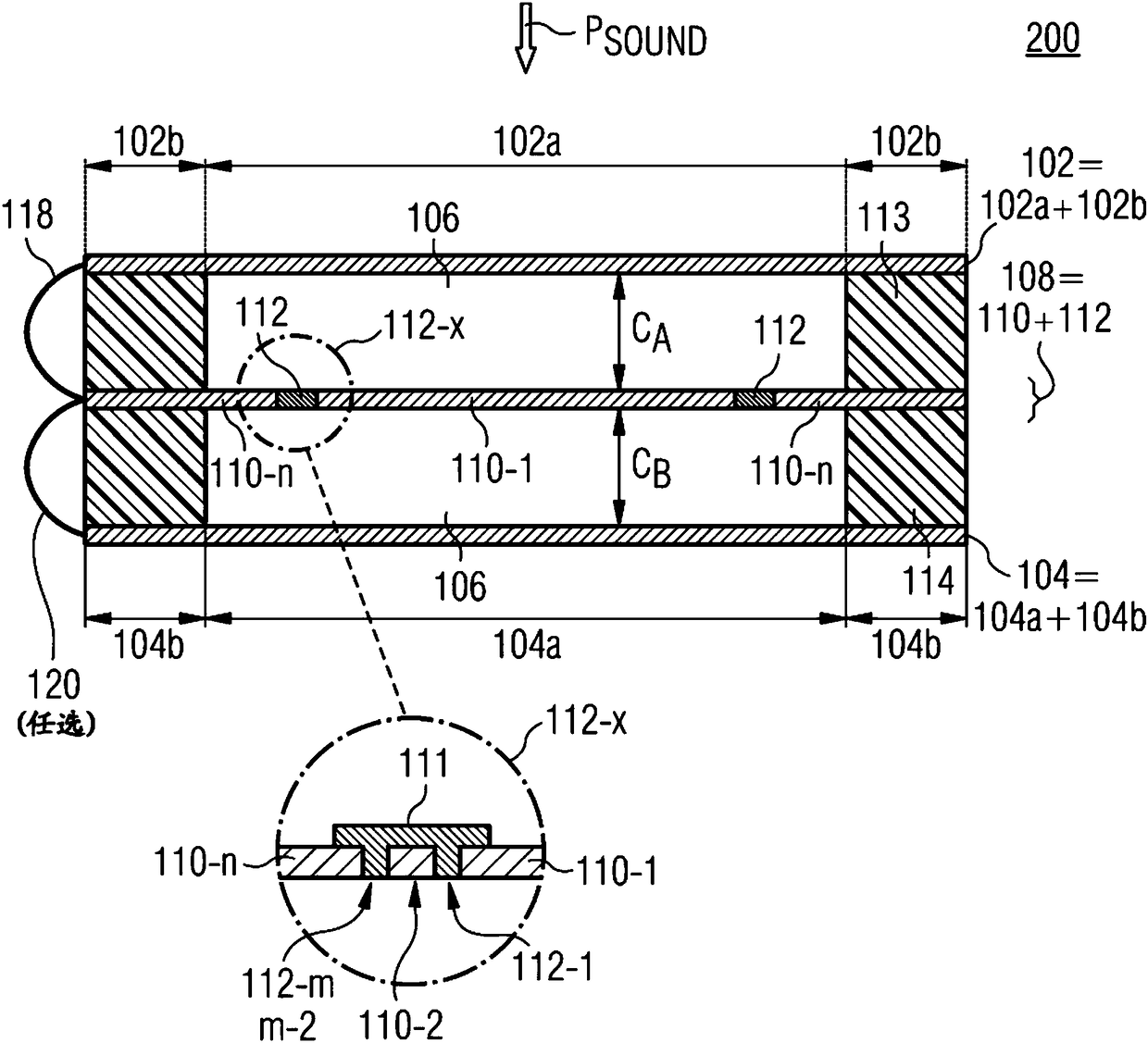 MEMS device, sound transducer, method for forming the MEMS device, and method for operating such MEMS device