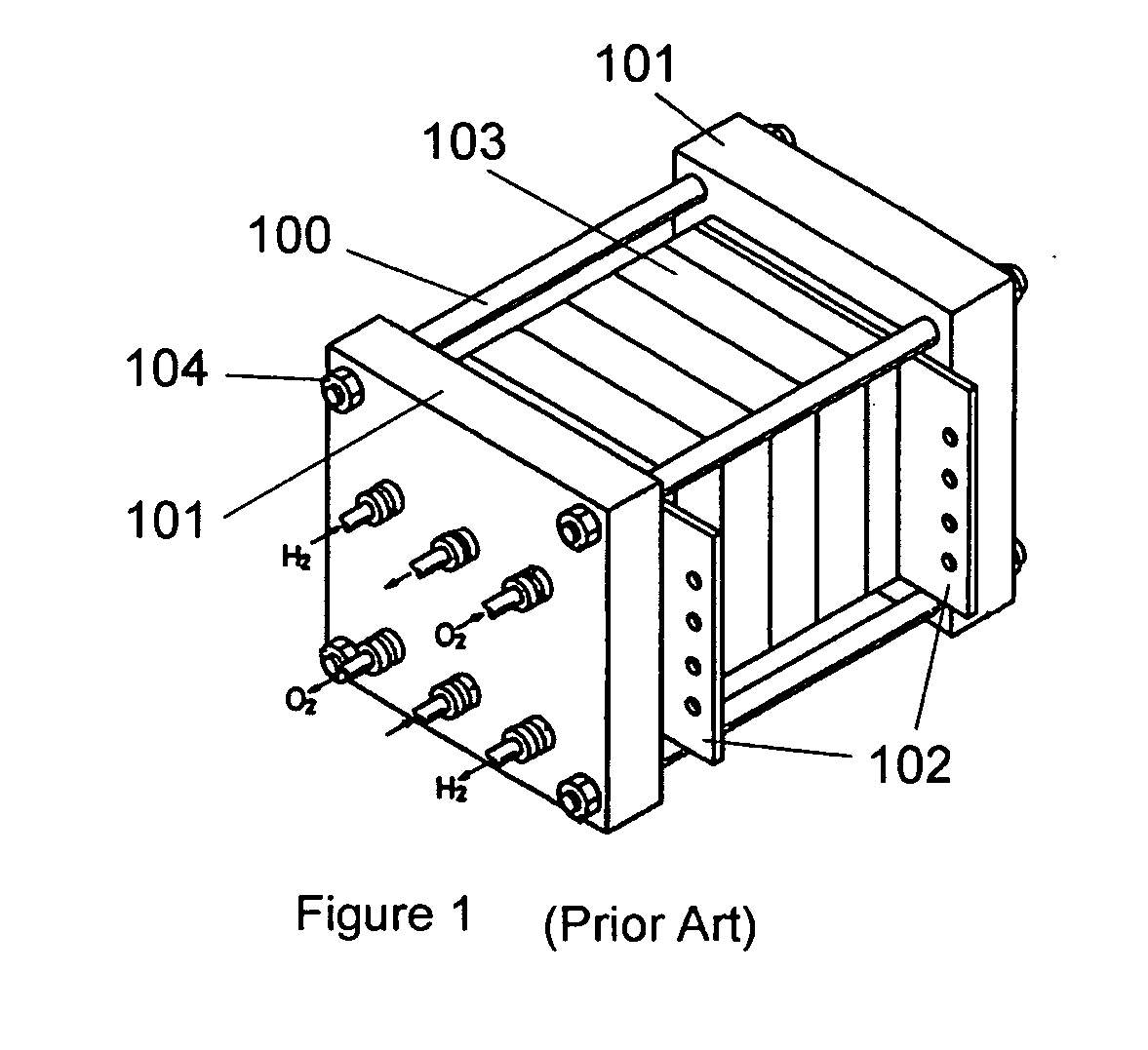 PEM fuel cell stack with floating current collector plates