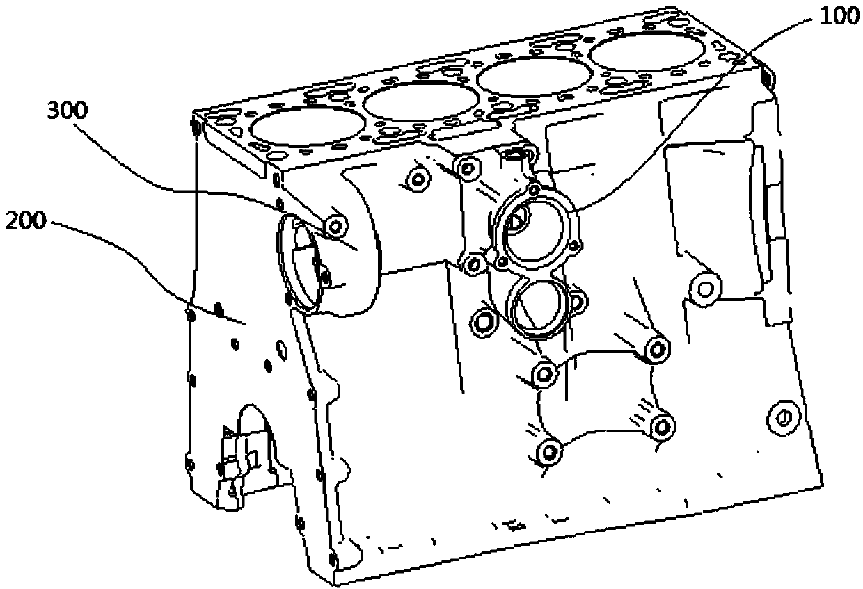 Water feeding and discharging integrated base applied to engine, engine and vehicle