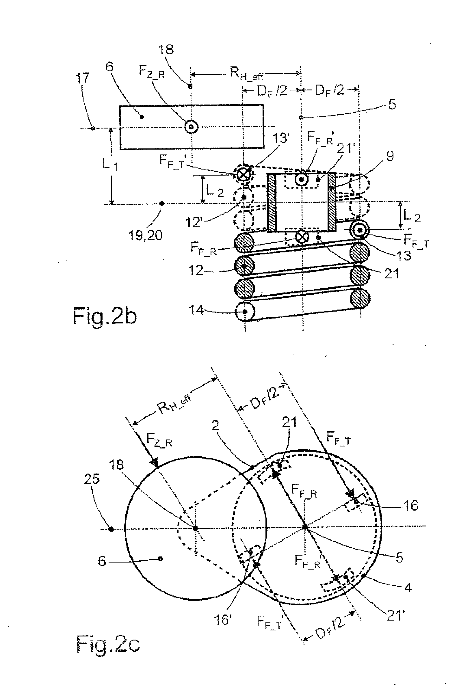 Tensioning device of a traction mechanism drive