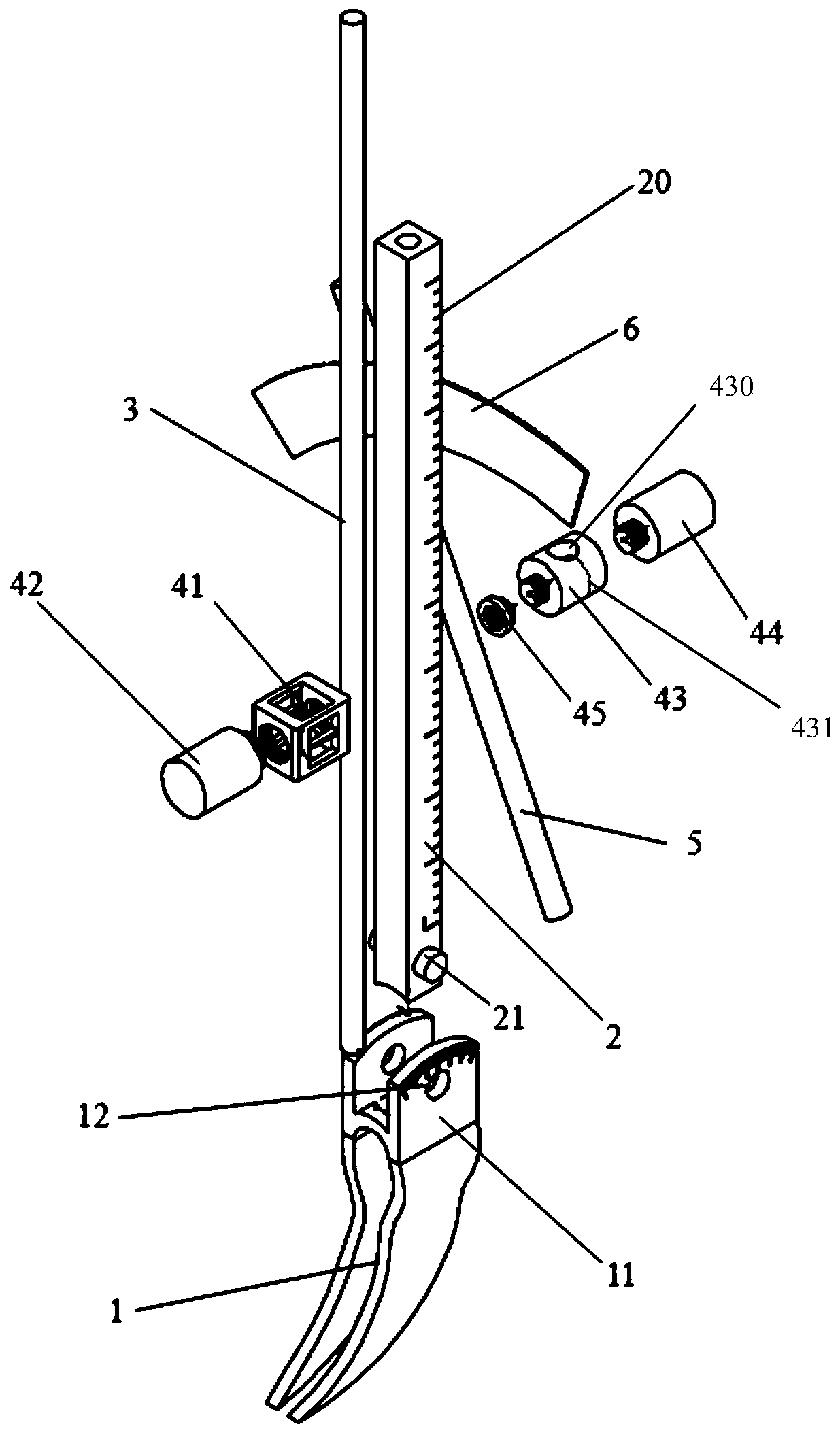 Navigation device for cortical bone screw in minimally invasive spine surgery