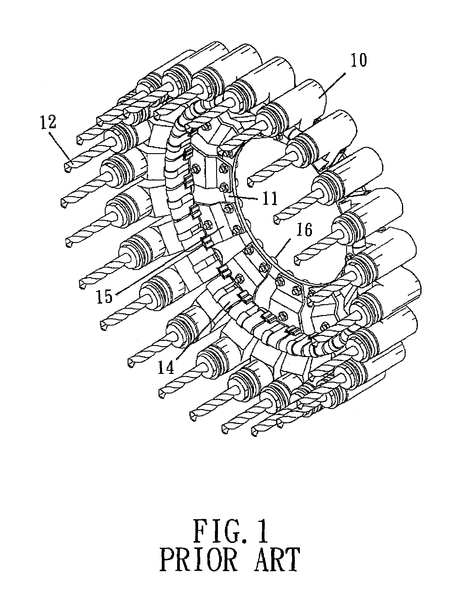 Tool pots mounting structure for a tool magazine