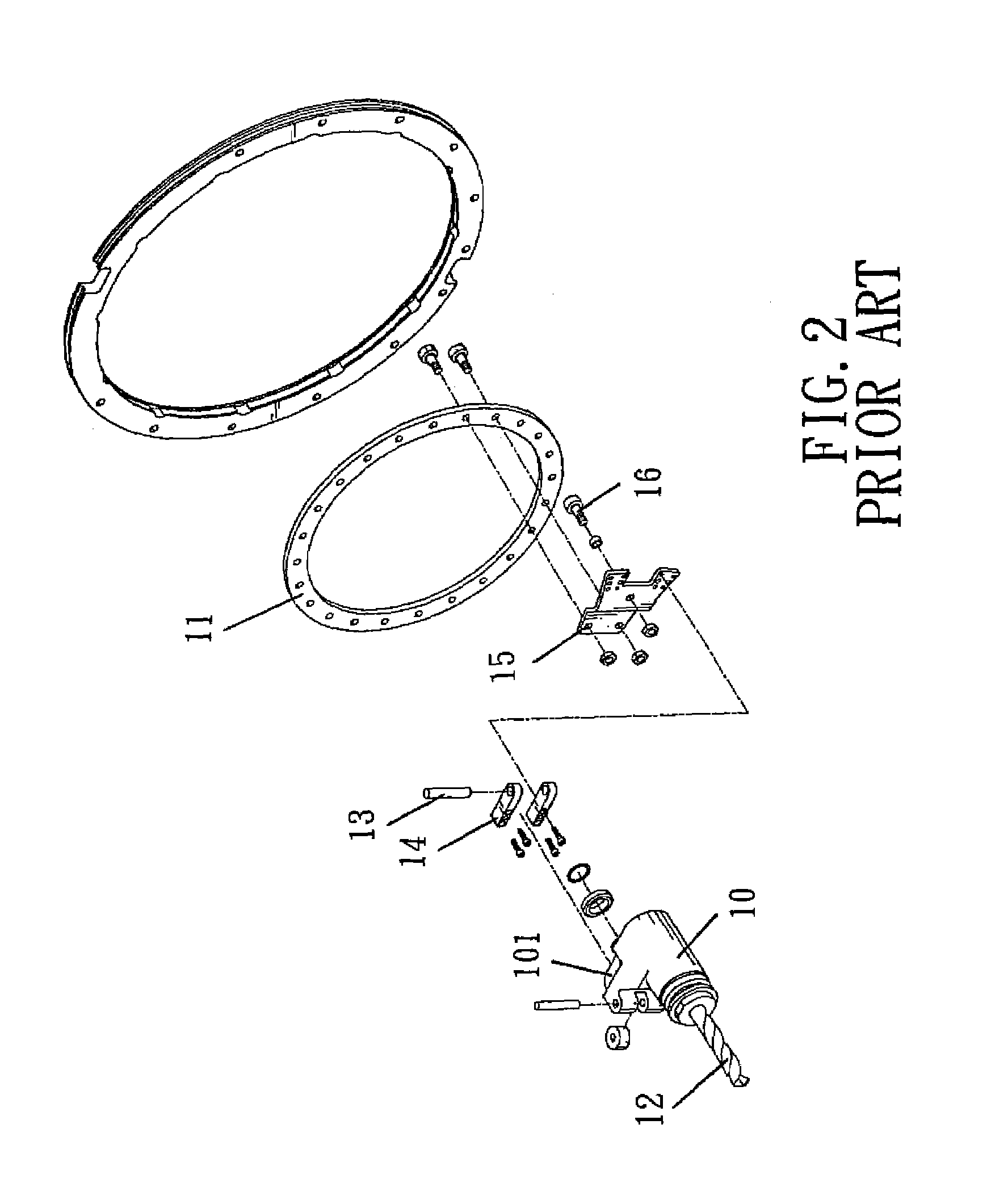 Tool pots mounting structure for a tool magazine