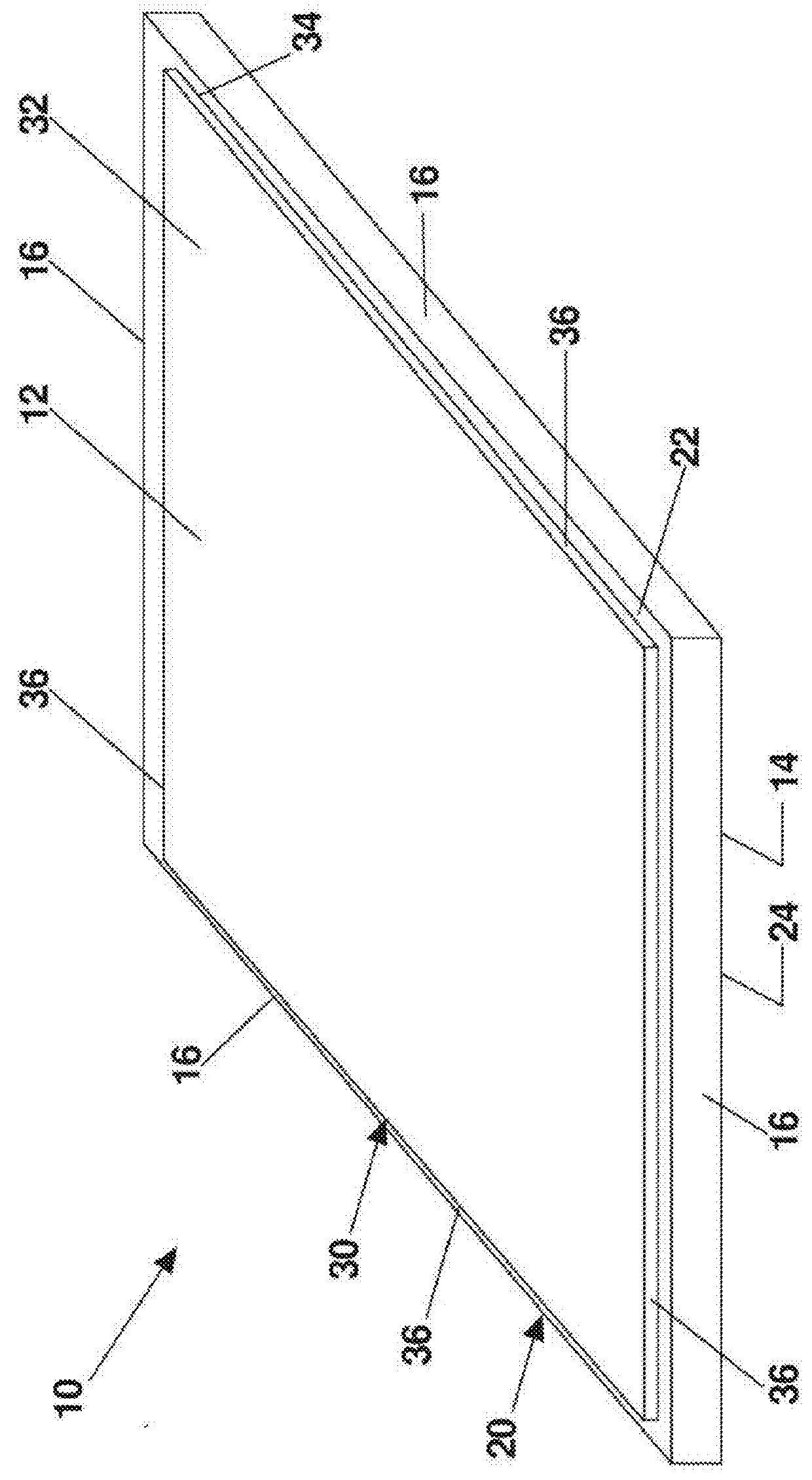 Densified foam core (DFC) board for use as a backing surface