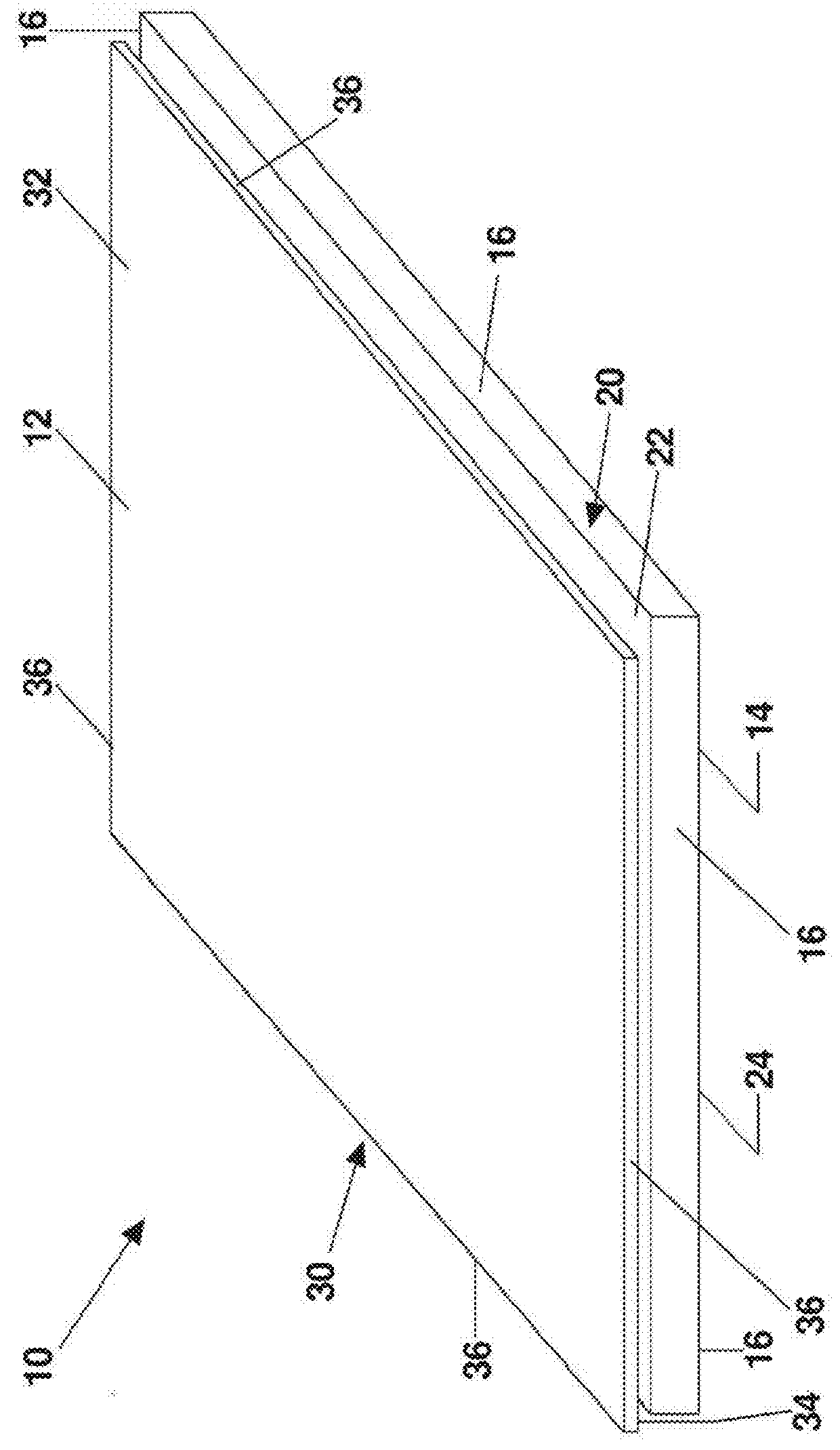 Densified foam core (DFC) board for use as a backing surface